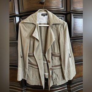 bebe Vintage Taupe Utility Jacket